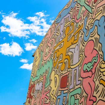 The mural Tuttomondo by Keith Haring